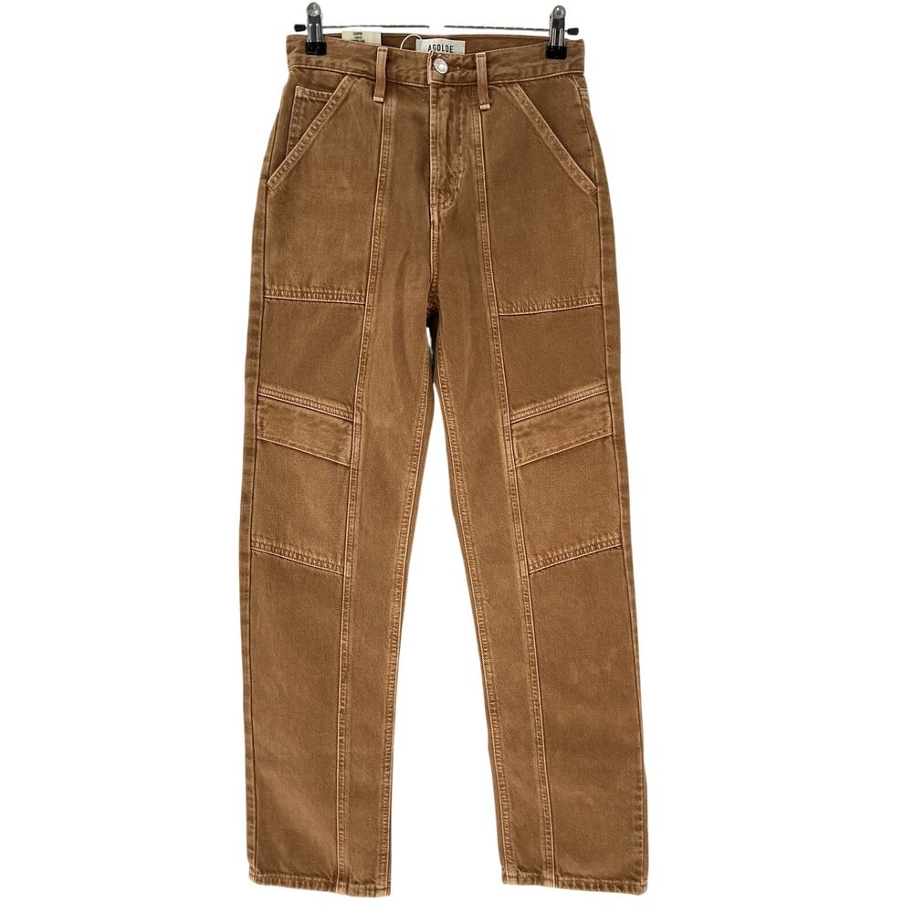 Agolde Organic Brown Cooper Cargo Size 23 Denim Jeans - Picture 2 of 4